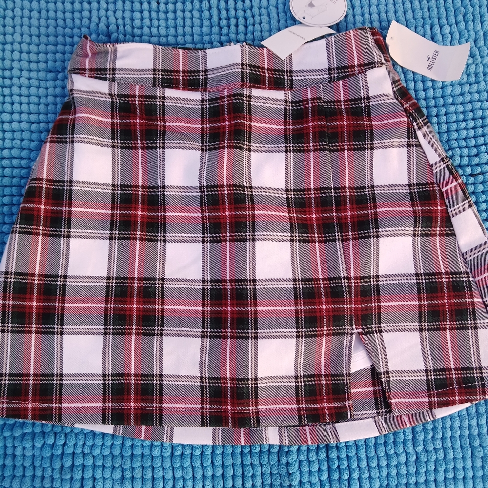 Flannel skirt w/ Shorts & Pockets